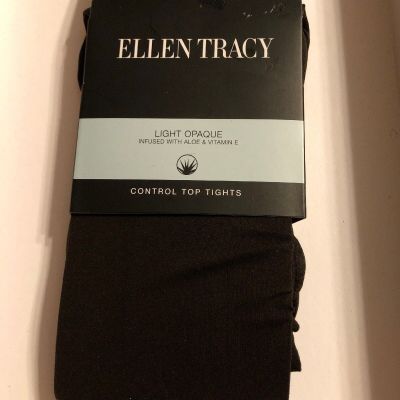 ELLEN TRACY Light Opaque Tights Size S Control Top Infused With Aloe Vitamin E